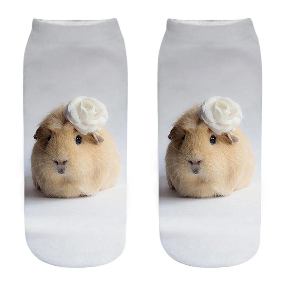 Funny and Cute Animal Fitness Socks, 3D Printed Mouse Totoro for Women