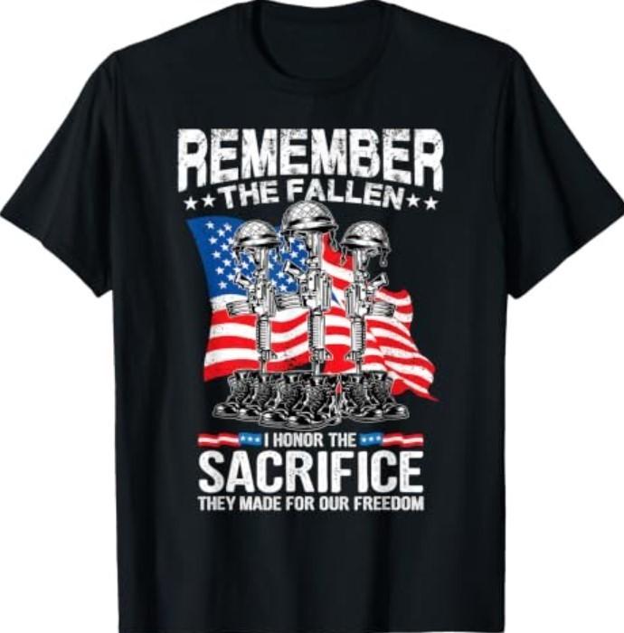 Remember The Fallen I Honor The Sacrifice Veteran Gift Shirt T-Shirt Unisex T-Shirt