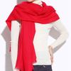 Imitation cashmere club gift print lgo embroidery solid color double-sided velvet big red scarf women's shawl fashion