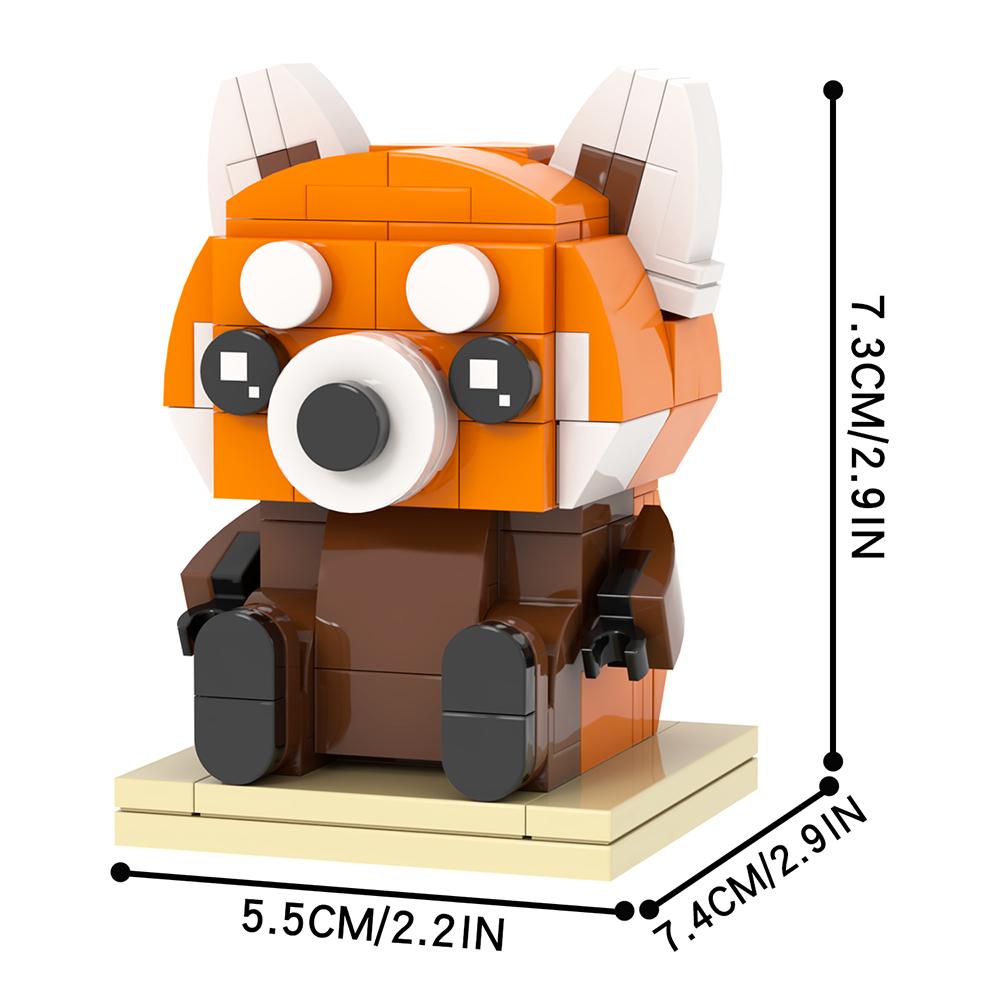 

MOOXI Animal Series 152Pcs Bricks Red pandas BrickHeadsed Building Blocks Kids Education Toys For Children Birthday Gift MOC7223