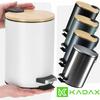 KADAX Bathroom Trash Can 3L Waste for Bathroom with Pedal Bamboo