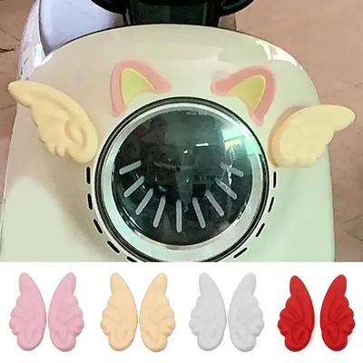 2 Stück abnehmbare Motorradhelm-Dekoration, schöne Engel-/Teufelsflügel-Aufkleber, einfach zu installierendes Motorrad-Fahrradzubehör