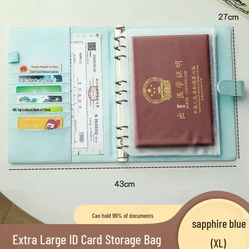 Portable Document Organizer: Card Holder, Vaccine Book, Birth Certificate, Passport, and ID Storage Bag.