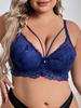 Reggiseno Sexy da Donna Taglia Forte con Strass alla Moda, Lingerie Coppa CD a Tinta Unita