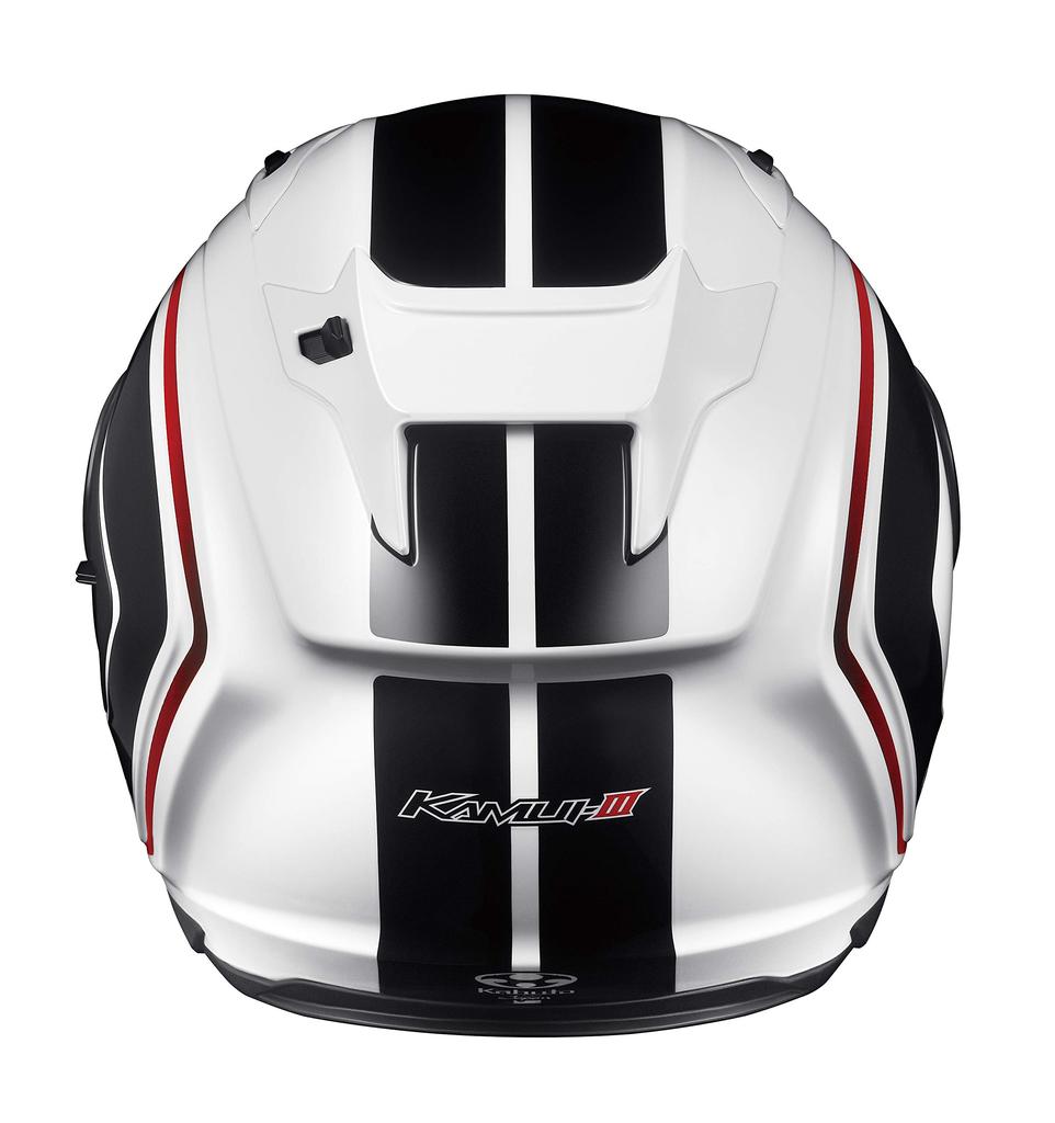 OGK KABUTO Motorradhelm Integralhelm KAMUI3 NACK Weiß Schwarz 584863 (Größe S)