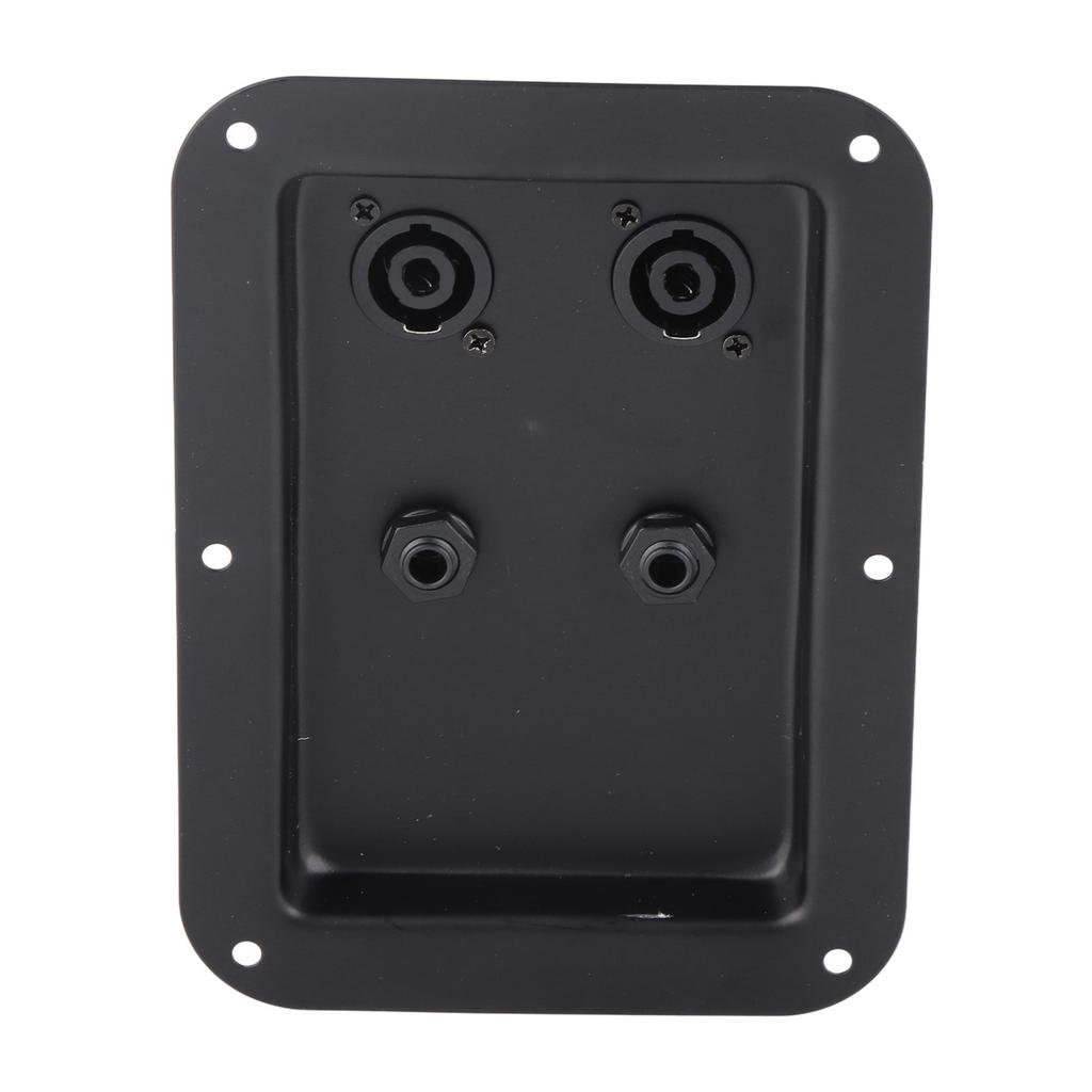 Junction Box 4 Core Socket Jack Plate Dual 6.35 Plug Speaker Junction Box for Stage Sound and Recording Studio