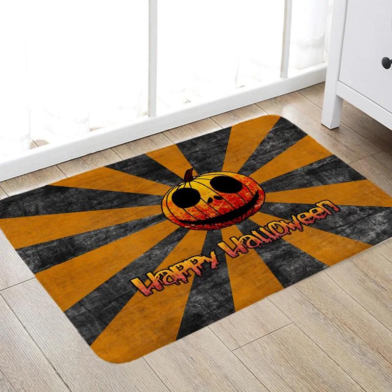 1/2/4PCS Halloween Funny Decoration Door Mat Skull Indoor Entrance Floor Doormat Non Slip Halloween Decor Rubber Welcome Mats