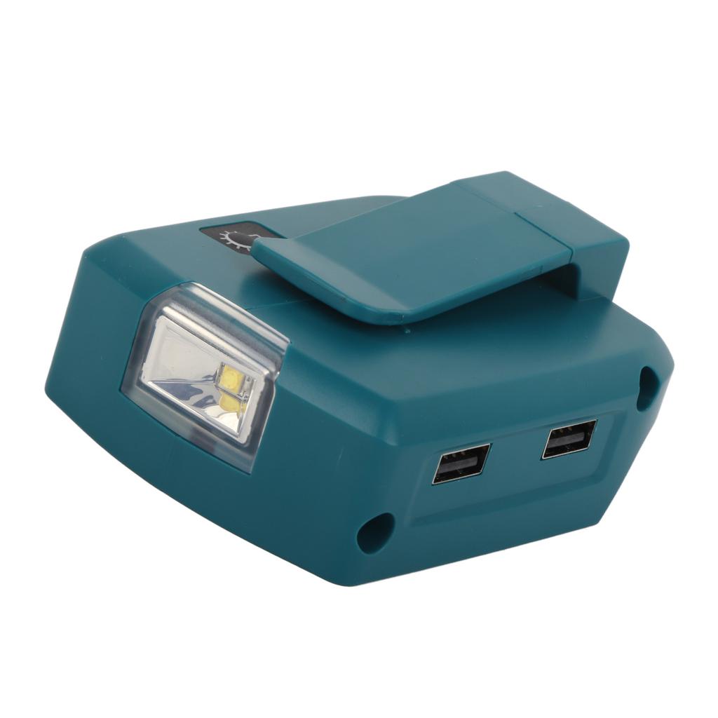 Duální USB LED světelný adaptér Lithium-iontová baterie Zdroj napájení Nabíječka Měnič 14.4?20V Vstup