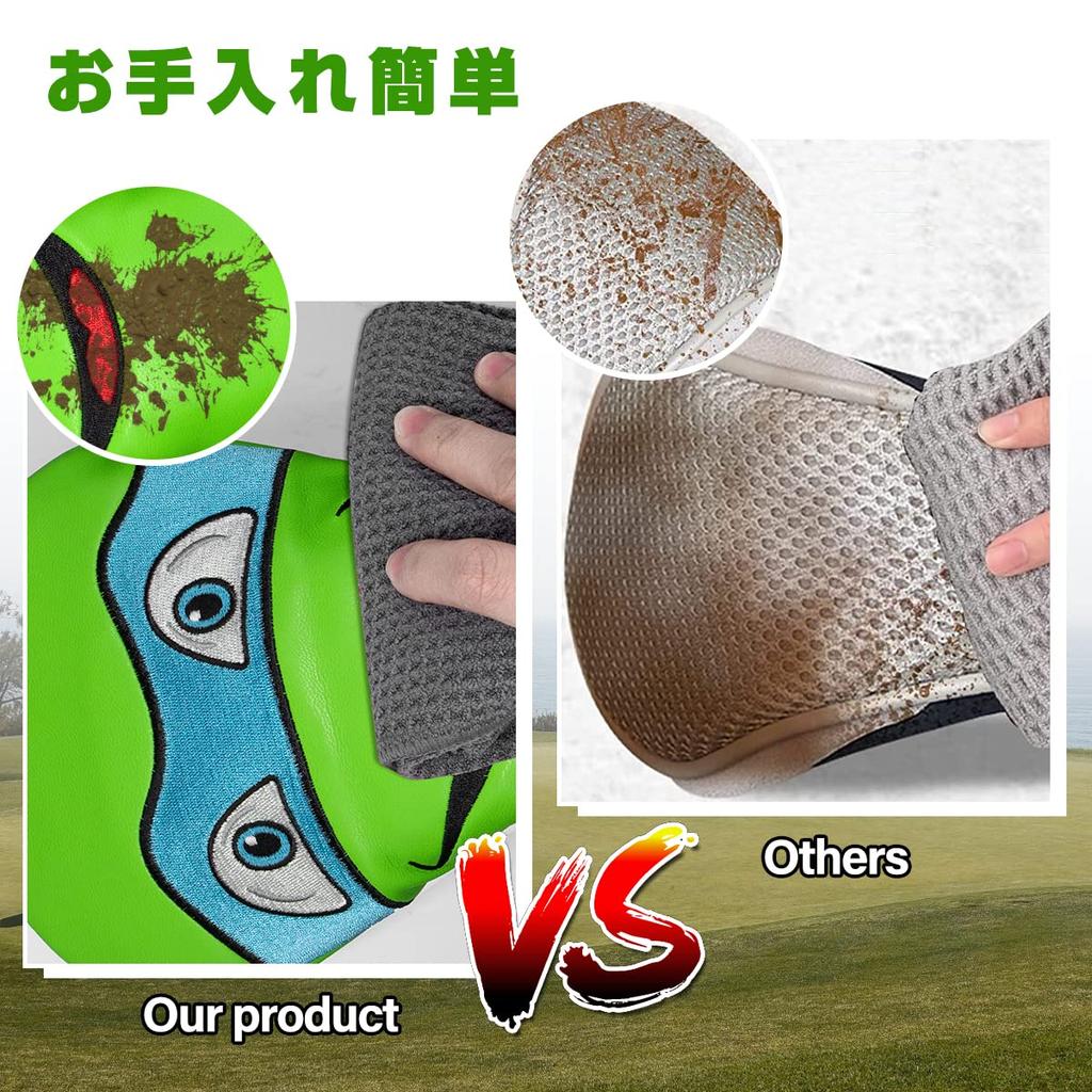 Golfschlägerhaube, lustige Ninja-Golfschlägerhaube, Fairwayholzhaube, Hybridhaube, Leder, 3-Holz-Schlägerhaube, Mallet-Putter-Schlägerhaube, Blade-Putter-Schlägerhaube