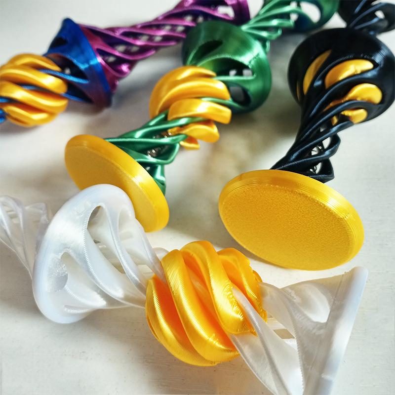 3D Printed Impossible Pyramid Passthrough Fidget Toys Double Layer Helical Tree Diversification Kids Decompression Desk Ornament