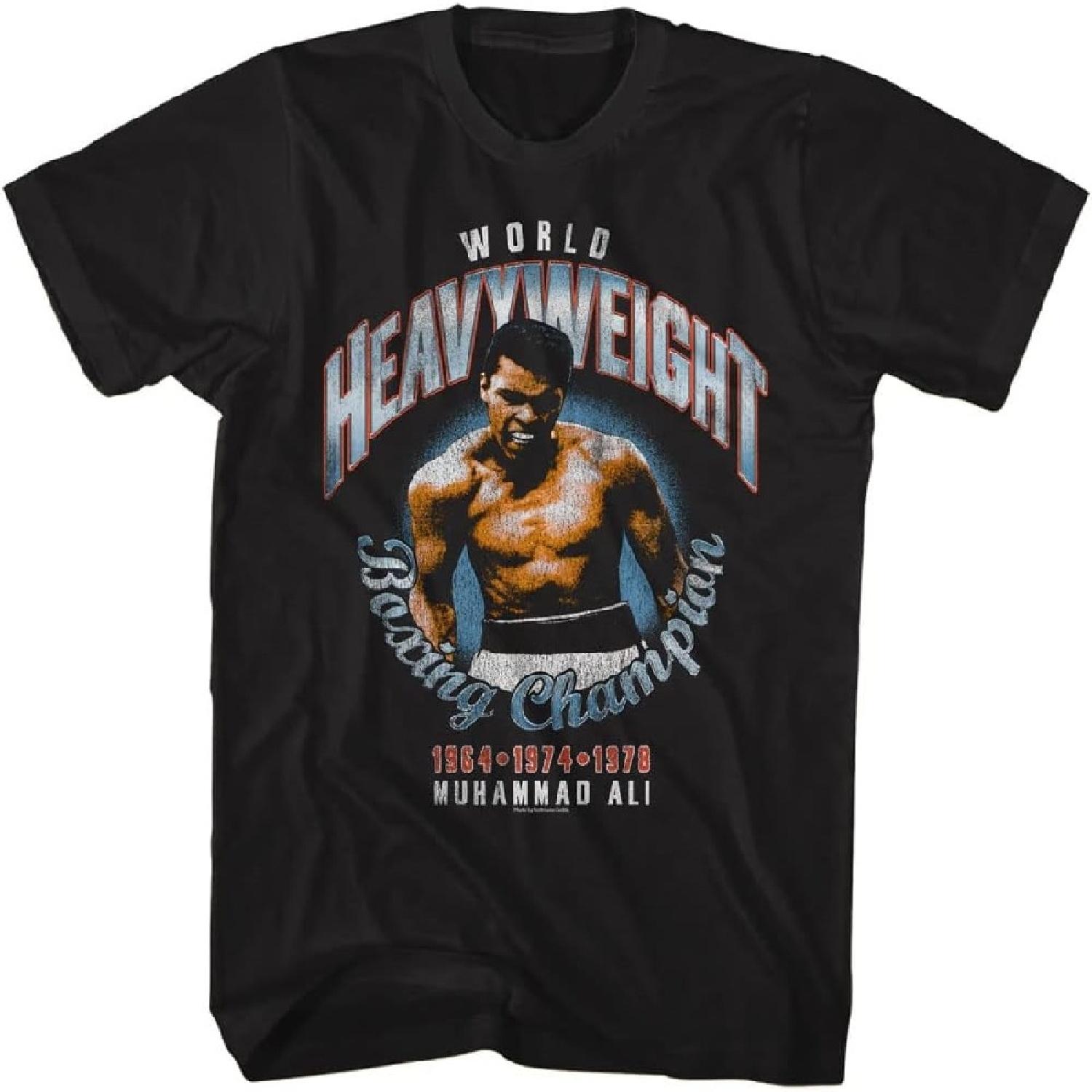 

Muhammad Ali T Shirt Heavyweight Boxing Champion Men s Short Sleeve T Shirt Vintage Style Graphic Tees XXXXXL різнокольоровий