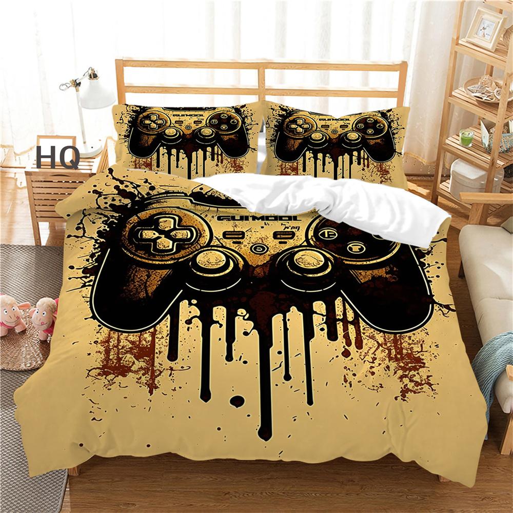 Spielkonsole Bedruckte Tagesdecken Twin Size Fashion Home Bettwäsche Polyester Cartoon Bettwäsche Bettset Abdeckung