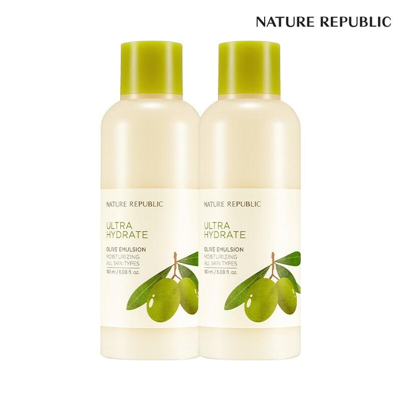 Nature Republic Really Really Moisturizing Olive Emulsion, 180ml, 2 pcs