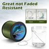 Ashconfish PE Fishing Super High Abrasion Low Duck Colorfast Line, 8-Strand, 1000m, Strong, Sensitivity, Resistant, Stretch, Green,