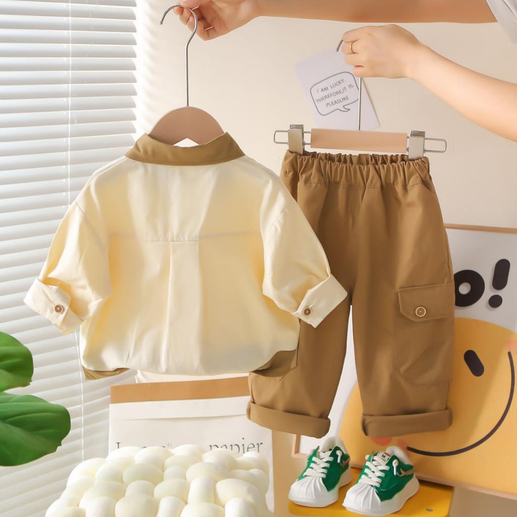 Dětská ležérní souprava s dlouhým rukávem, pohodlné každodenní oblečení