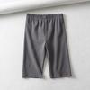 Sexy Women Cotton High Waist Elastic Pure Color Slim Knee-Length Biker Shorts Female