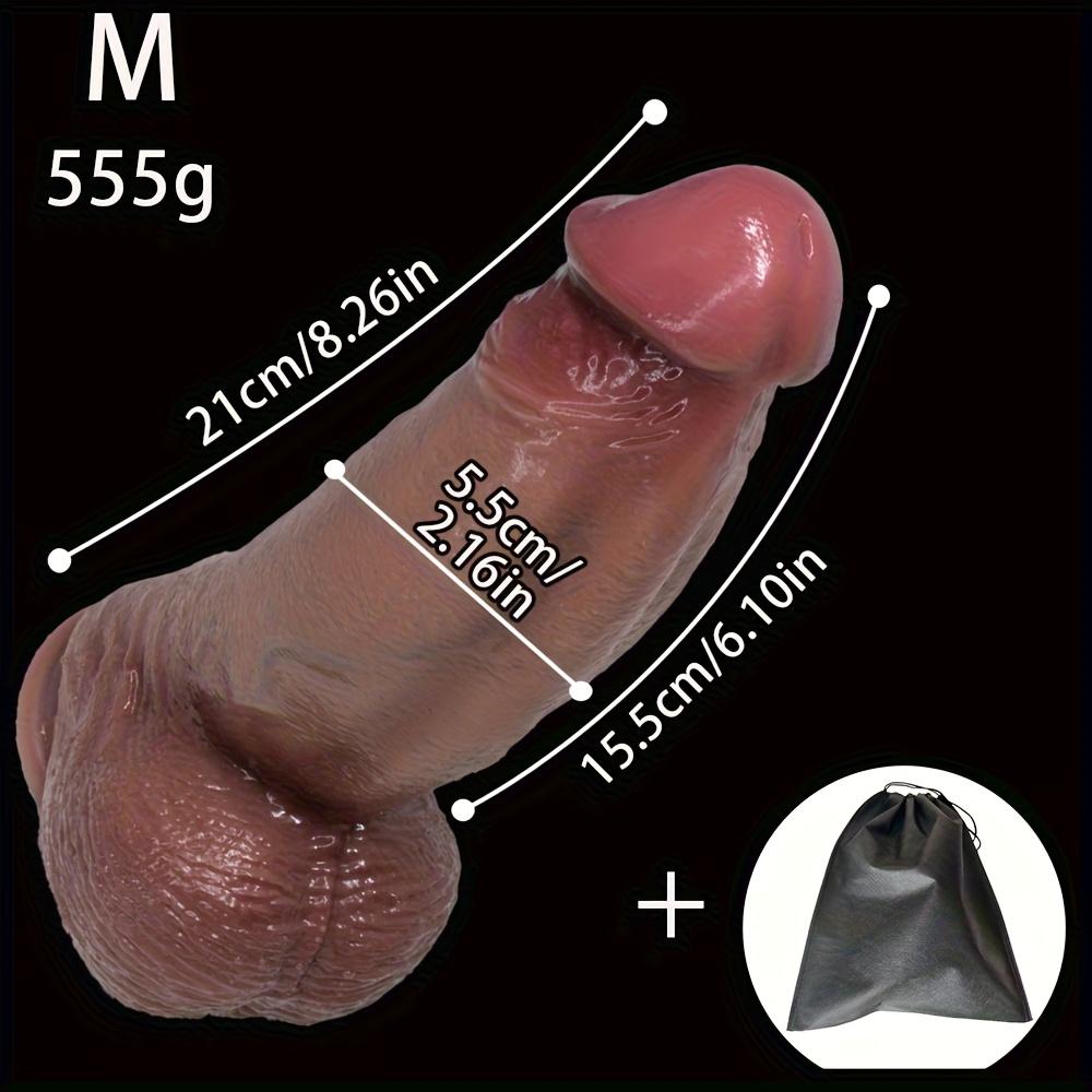 Realistic Silicone Suction Cup Dildo, Liquid Silicone Veined Penis Toy, 3 Sizes (S/M/L), Soft Skin Feel Stimulator for Women Men & Couples