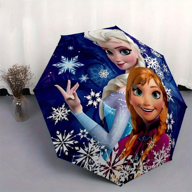 1pc Elsa and Anna Automatic Opening and Closing Umbrella - Lightweight 3-Fold Design, Suitable for Fans, Travel, Daily Use - Official Produc