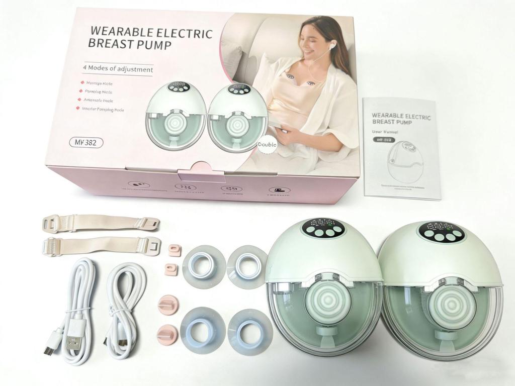 Tragbare leise elektrische Milchpumpe - Tragbar, vollautomatisch, einseitig/zweiseitig