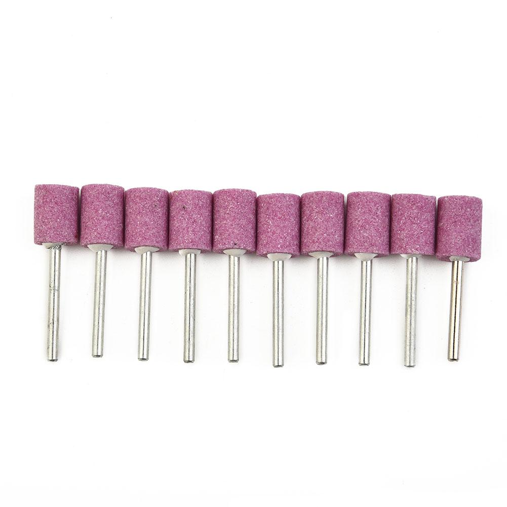 10pcs 12mm Cylinder Abrasive Mounted Stone Rotary Tool Grinding Head Polishing Grinder Drill Rotary Power Tools