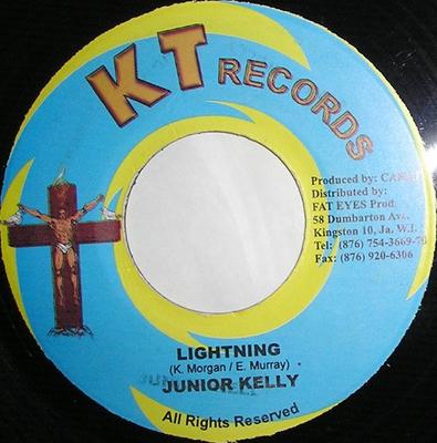 7inch Record JUNIOR KELLY - Lightning NONE KT Records Jamaica Reggae, Ska & Dub Used