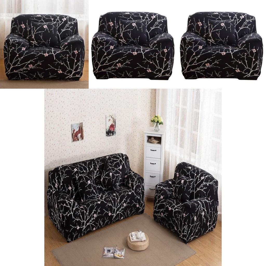 Elegant Floral Stretch Chair Sofa Love Seat Covers With Soft Texture And Excellent Fit