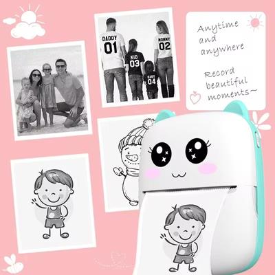 New Portable Mini Printer Wireless Bluetooth Android iOS Mobile Photo Thermal Printers Tags Termica Label Maker with Paper Rolls