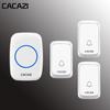 Three-to-One Long-Range Waterproof Wireless Doorbell with 58 Chimes, 4 Volume Levels, and Memory