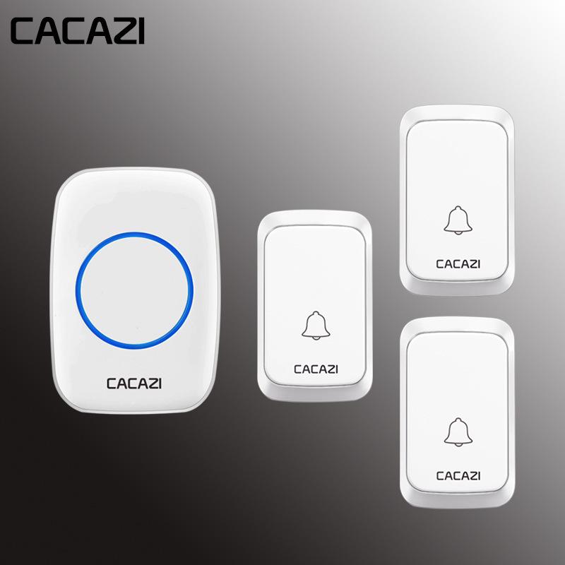 Three-to-One Long-Range Waterproof Wireless Doorbell with 58 Chimes, 4 Volume Levels, and Memory