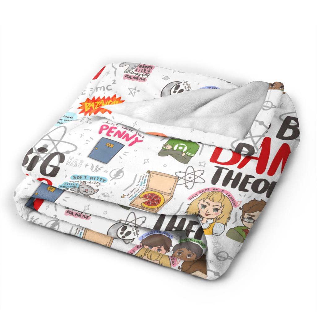The Big Bangs Theory Sitcom Blankets Quality Warm  Throw Blanket Winter Airplane Travel Couch Chair Sofa Bed Fluffy Bedspread