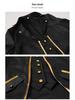 2025 Men's Medieval Gold-Trimmed Evening Tailcoat Costume for Stage Performance