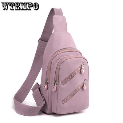 Sac de poitrine à une épaule pour femmes, sacoche de loisirs polyvalent imprimé, petit sac à dos de poitrine