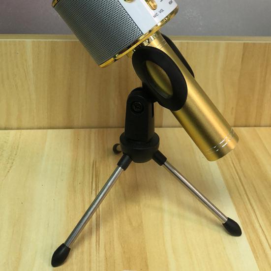 Adjustable Anti-slip Desktop Table Microphone Mount Tripod Holder with Clip