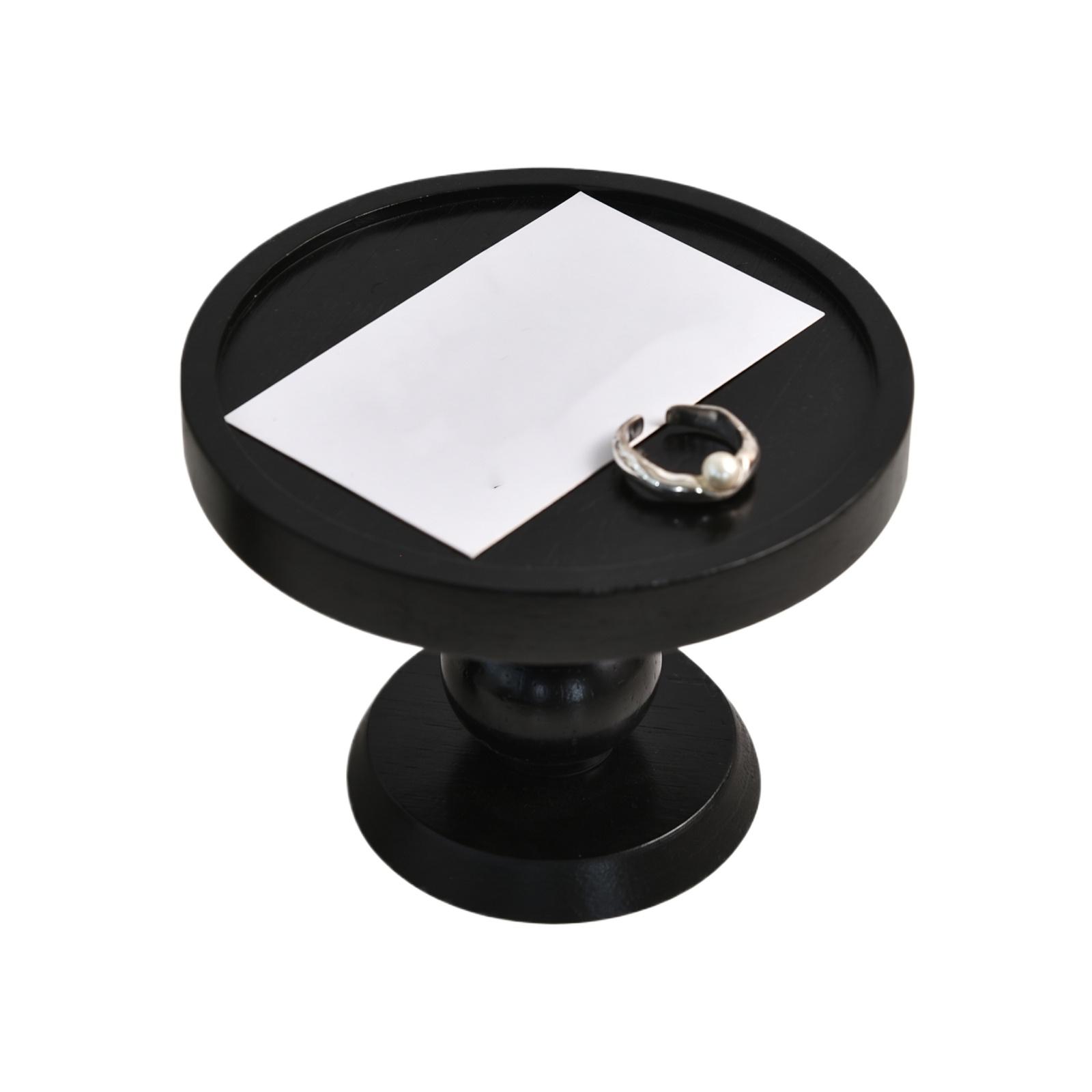 

Creative Desktop Decorative Stand Modern Minimalist Style Round Shape Elevated Base Home Office Tabletop Organizer Display one size чёрный