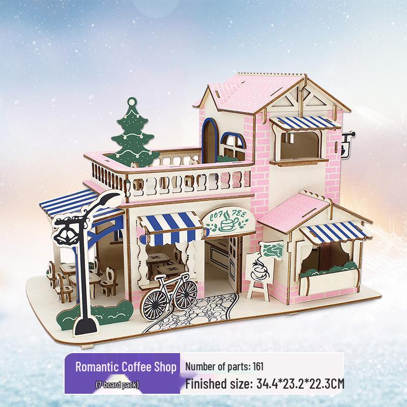 3D Wooden Puzzle Model Kit for Kids and Adults - Educational Brain Toy and Gift