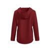 Women's Color Hooded Long Sleeve Pullover Casual Sweatshirt for Everyday Wear