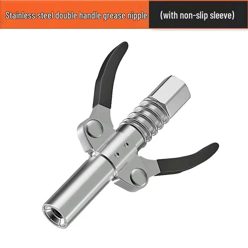 High-Pressure Grease Gun Nozzle: Locking Pliers Type, Manual/Electric/Pneumatic, Flat Head