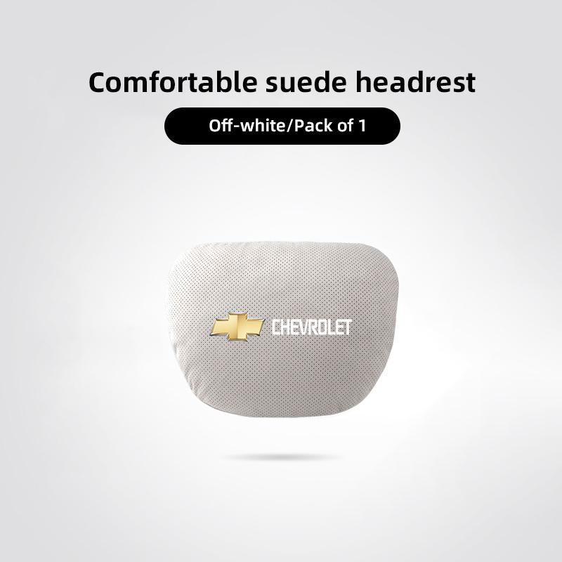 Car Logo Neck Pillow & Lumbar Support Set Breathable Headrest Cushion For Chevrolet Cruze Malibu Colorado Equinox Spark Keychain