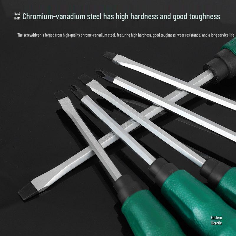 Industrial-Grade Magnetic Phillips & Flathead Screwdriver with Through-Hole Design