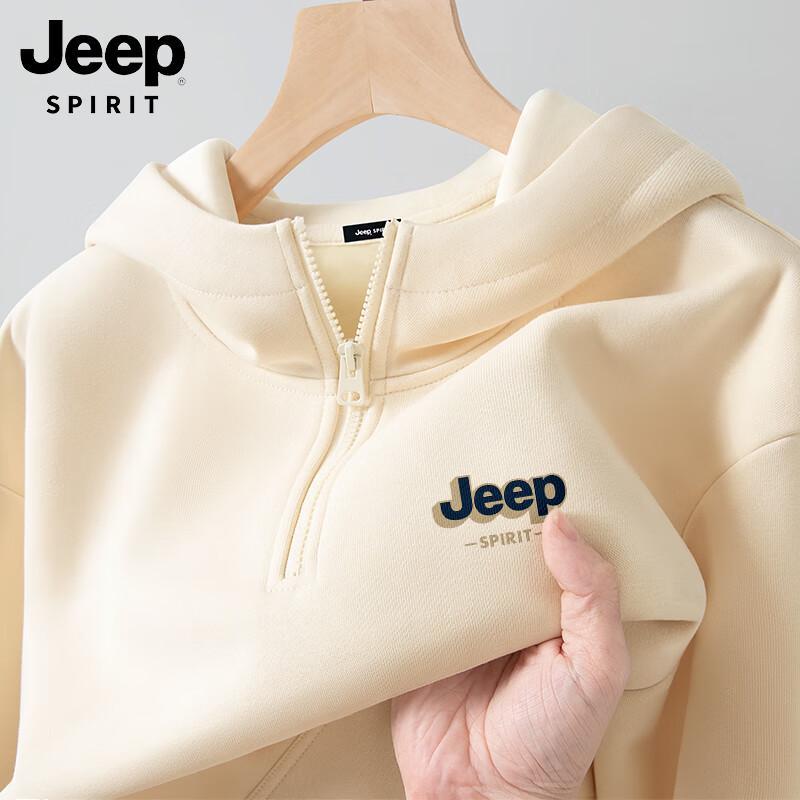 

JEEP SPIRIT Men s Winter Fleece Half-Zip Hoodie 2XL