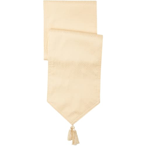 

Cleib Herringbone Water-Repellent Table Runner, 25x180cm, Beige, FS006