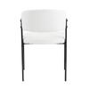 Set of 2 Modern Dining Chairs with Metal Frame, Upholstered Seat and Backrest – Sturdy