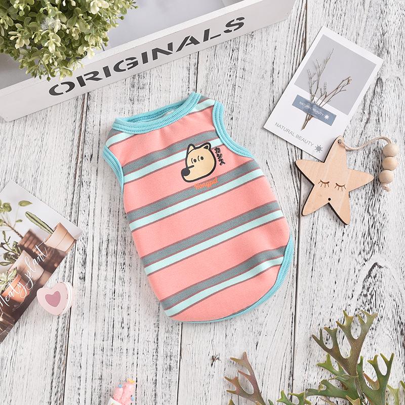 Colorful Striped Warm Vest for Pets - Autumn/Winter Style for Teddy, Pomeranian, Bichon, Cats, and Dogs