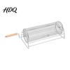 BBQ Rolling Basket Grill with Detachable Handle 360-degree Cage for 360 Degree Rotating Outdoor Camping Picnic Party Stainless Steel Mesh