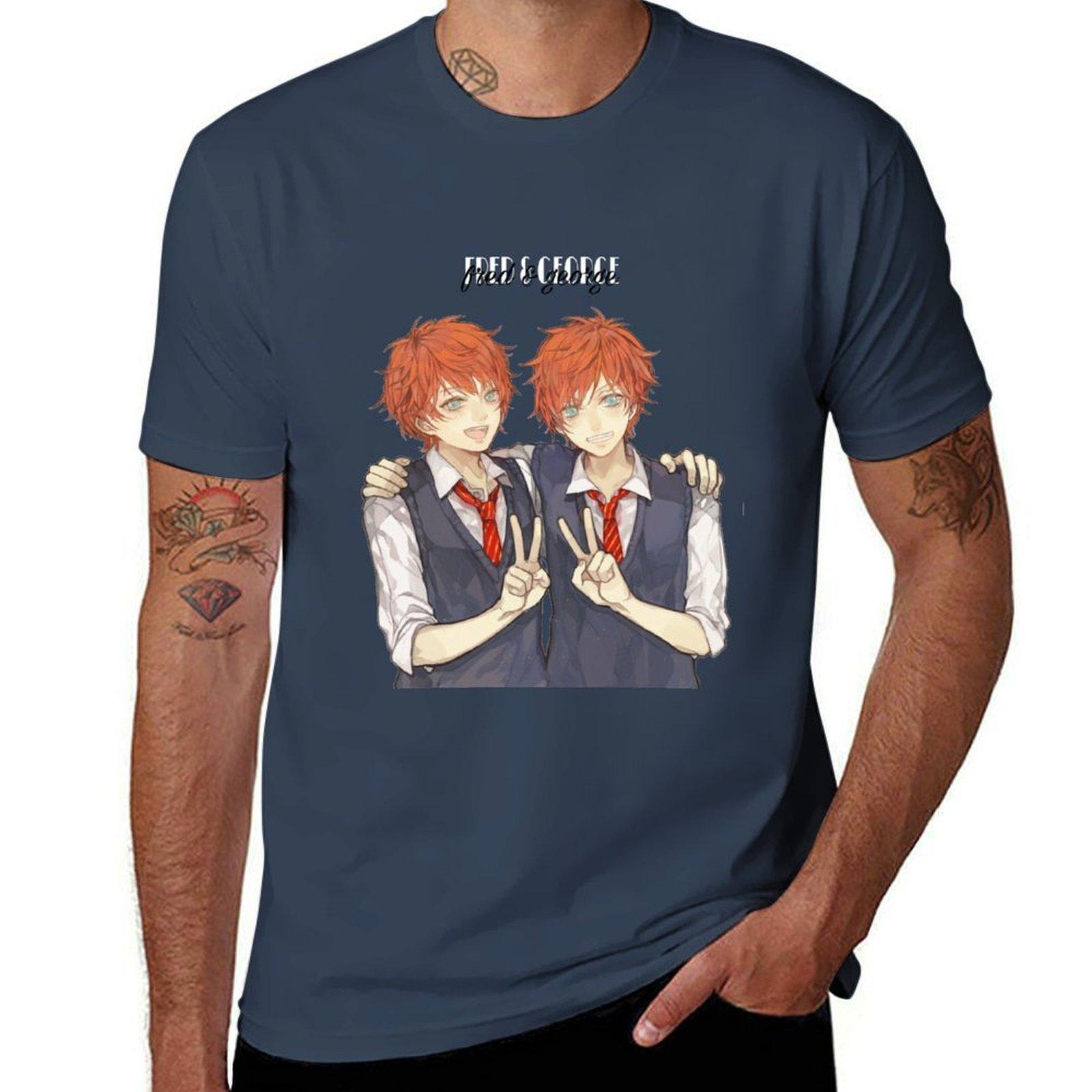Fred And George Weasly Tshirt Classic Basic Casual Tshirt S