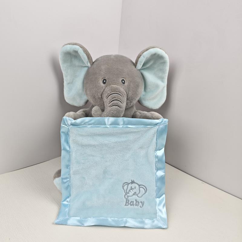 

Soft Plush Singing Elephant Toy Singing Function Hide-and-seek Feature Hide-and-seek Elephant Toy Musical Plush