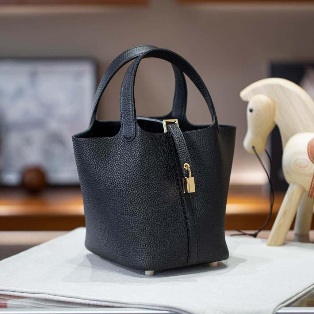 Picotin18 Half-Handled Top Layer Cowhide Tote Bag Hundred Styles Classic Womens Bag Handbag