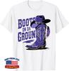 Country Gift Boots On The Ground Boot Cowboy Purple Western Unisex T-Shirt
