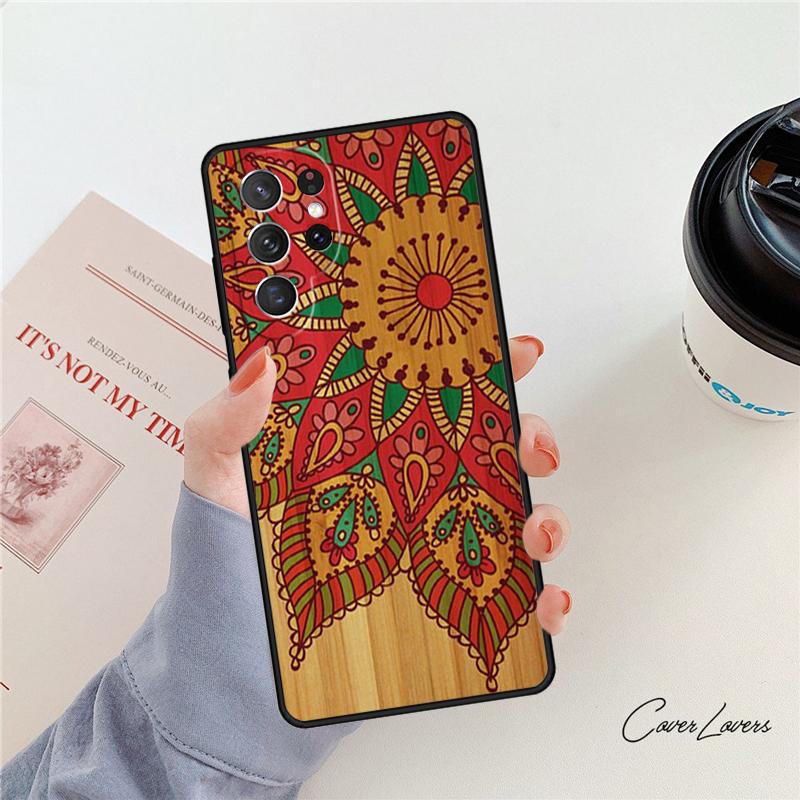 Bamboo Wooden ANIMALS phone case For Samsung Galaxy S24 S25 S23 S22 Ultra Note 10 20 Plus S20 S21 FE Cover