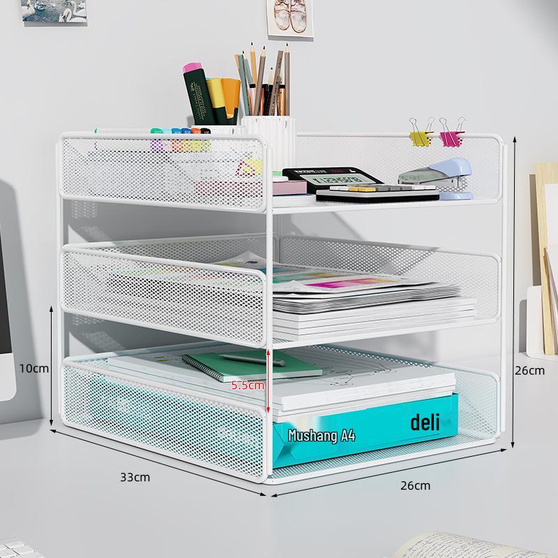 Multilayer Desktop File Organizer and Storage Set
